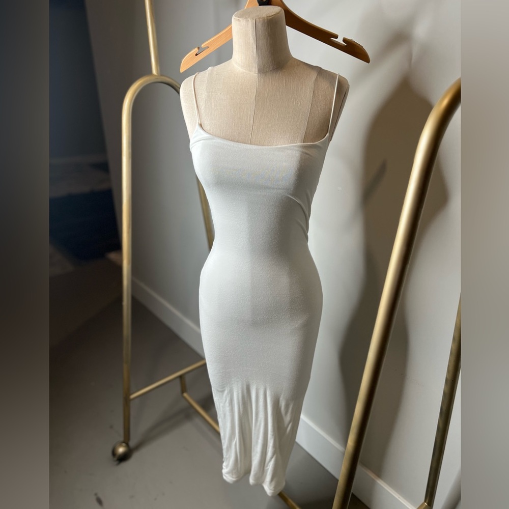 Luxe White Slip Dress